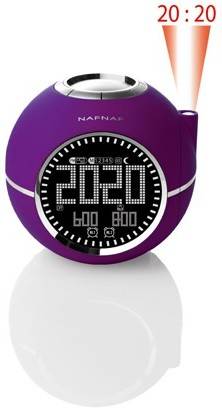 Radio Despertador SUNSTECH NAF NAF ClockinePL (Digital - FM - Pilas y Corriente - Alarma Doble - Función Snooze - Morado)