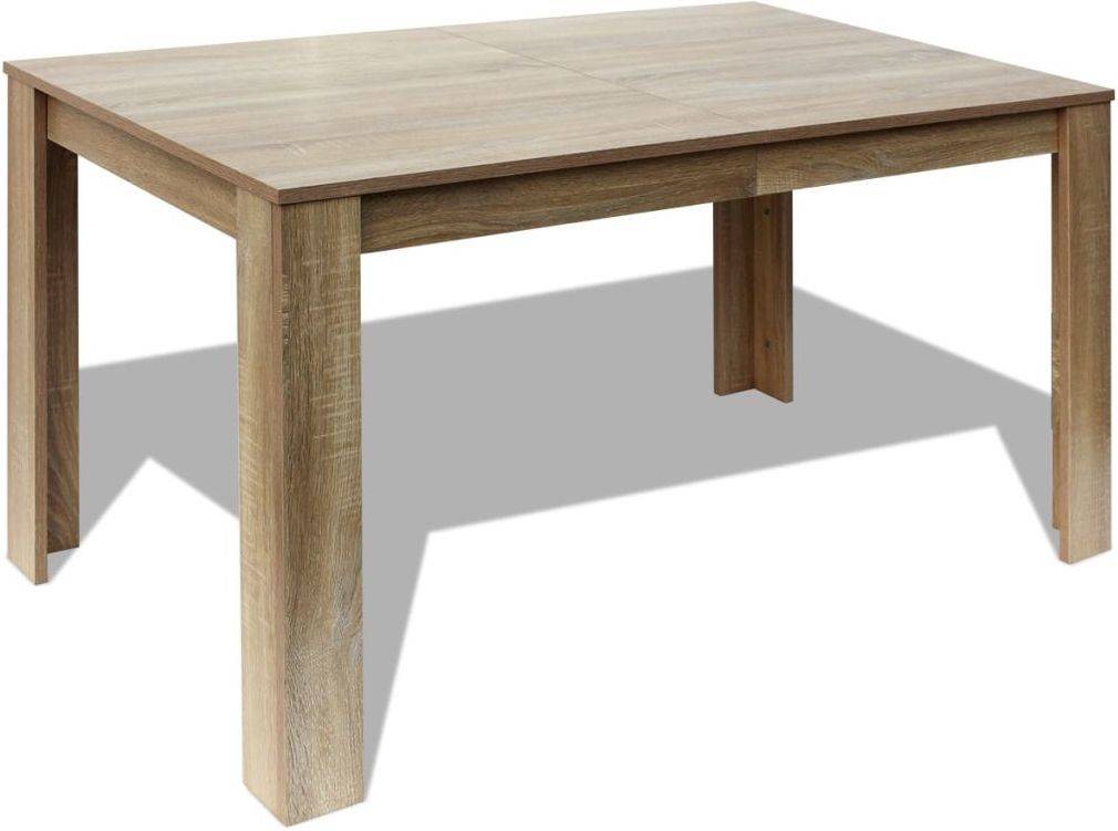 Mesa de Comedor VIDAXL (Marrón - Madera Contrachapada - 140 x 80 x 75 cm)