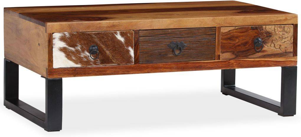 Mesa de Centro ART PLANET Madera Maciza (90x50x35cm)