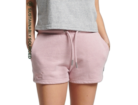 Pantalones Cortos para Mujer SUPERDRY (S - Algodón - Rosa)