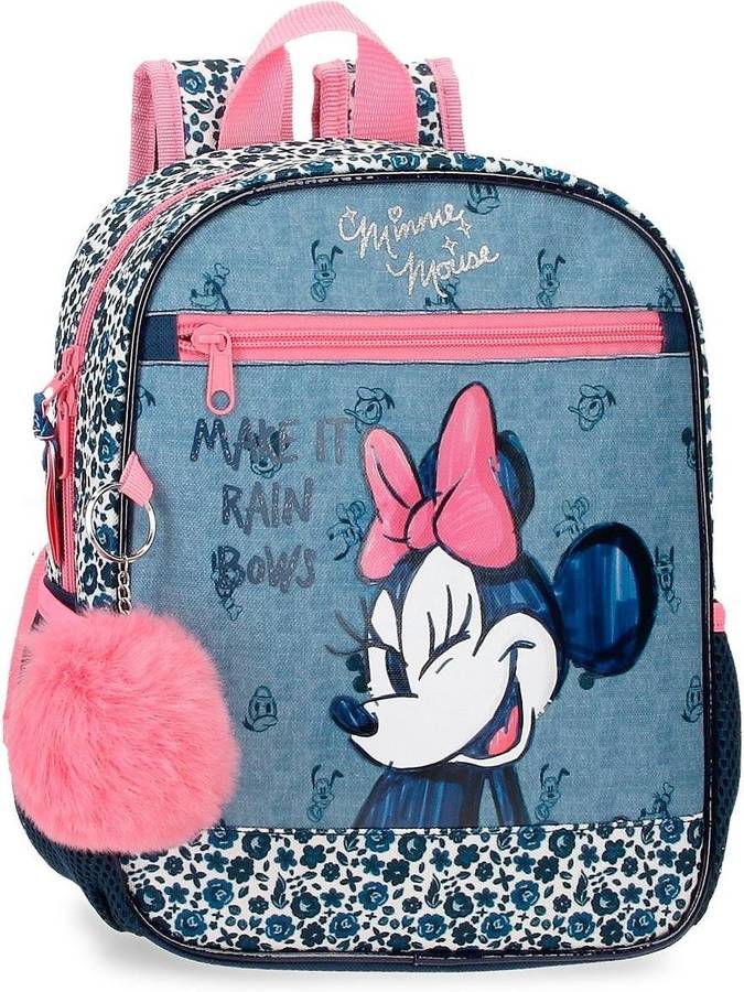 Mochila Escolar DISNEY Minnie Make It Rain Bows Azul (23x28x10 cm)