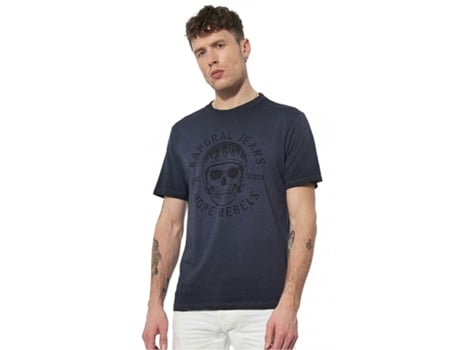 Camiseta KAPORAL Algodón Hombre (S - Azul)