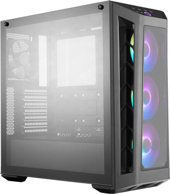 Cooler Masterbox Mb530p argb caja pc atx 3 paneles cristal templado x 120 mm ventiladores preinstalados configuraciones flujo de aire flexible