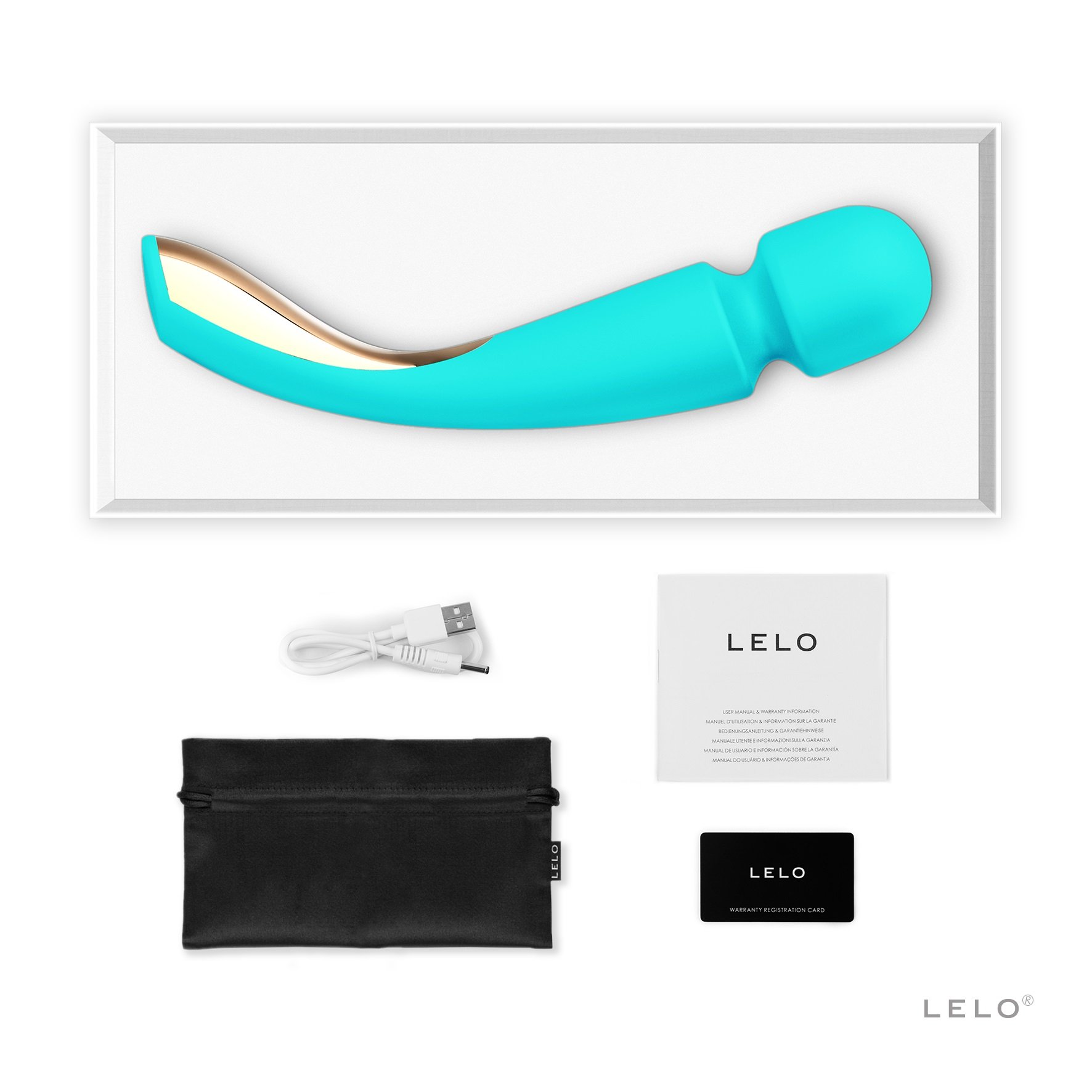 Estimulador LELO Smart Wand 2 Masajeador Corporal Grande (Portátil - Masajeador Muscular Profundo - 10 Patrones de Vibración)