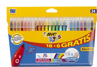 Marcadores BIC Kids Couleur (24 Un - Multicolor)