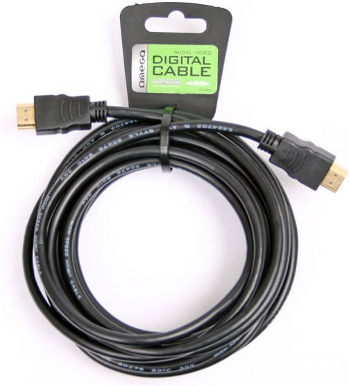 Cable HDMI OMEGA (HDMI - HDMI - 5 m - Negro)