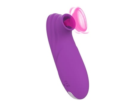 Vibrador de masaje de succión impermeable de silicona de 10 frecuencias para mujeres (púrpura) VEANXIN