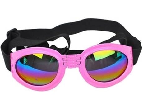 Gafas de Sol para Perros WJS Impermeable (Rosa - S - Porte Pequeño)