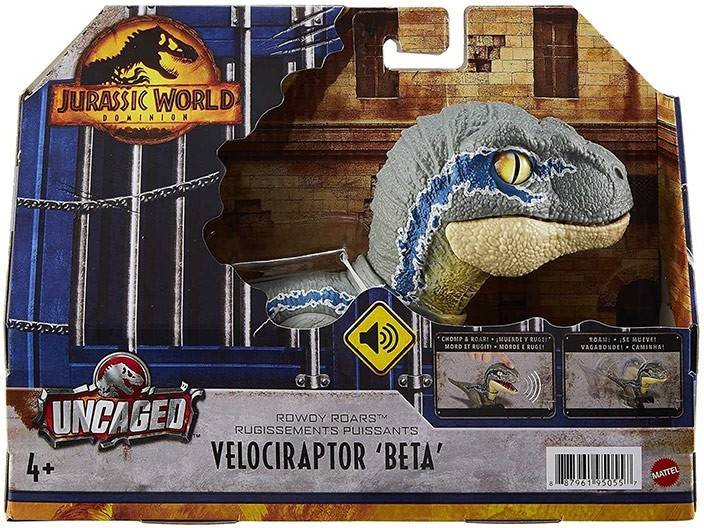 Jurassic World Dinosaurio velocirraptor juguete +4 años figura de mattel 3 espejo sin jaula 4