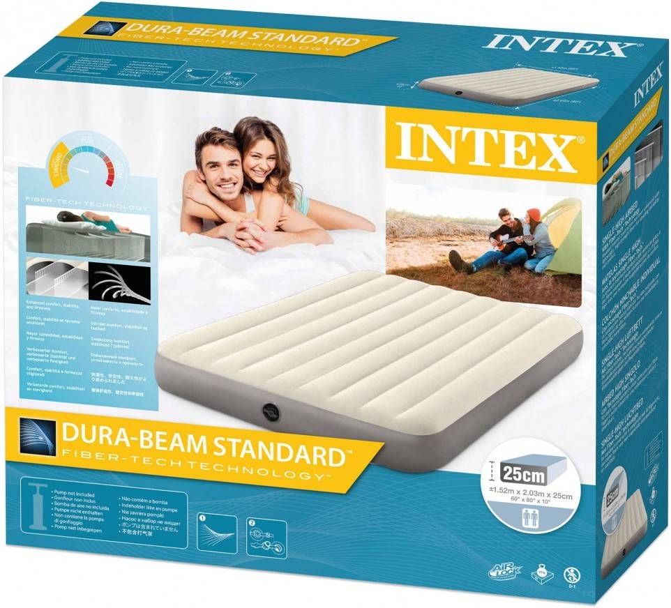 Colchón Hinchable INTEX Matrimonial (PVC - 152x203x25 cm)