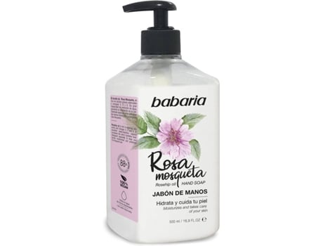 Jabón de Manos BABARIA Rosa Mosqueta (500 ml)