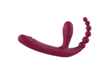 Vibrador de control remoto 3 en 1 con 10 modos para mujeres (rojo vino) VEANXIN