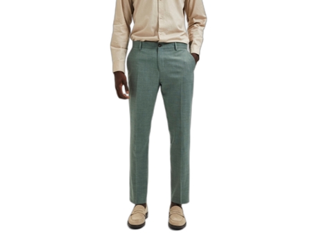 Pantalones SELECTED Hombre (52 - Verde)