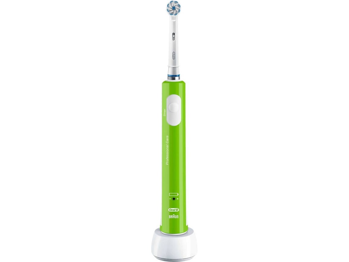 Cepillo Dientes Oralb infantil junior verde braun niños d16 3 min dental 16 partir 6 años temporizador 8800 oscilaciones 20000 pulsaciones electrico cuidado personal recargable 6+ blanco con 1