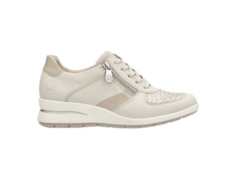 Sandalias de Tacón de Mujer RIEKER Salto Fecho Correr Beige (37)