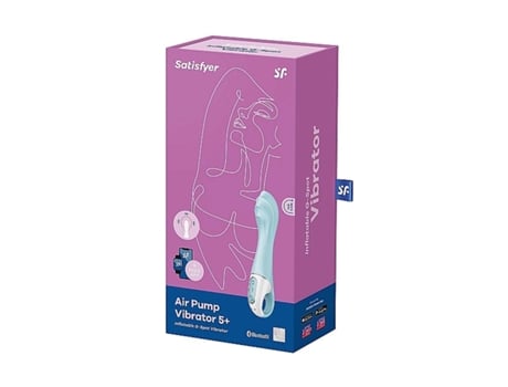 Satisfyer Air Pump Vibrator 5+ Vibrator Punto G Blue Pink Inflatable 1ud