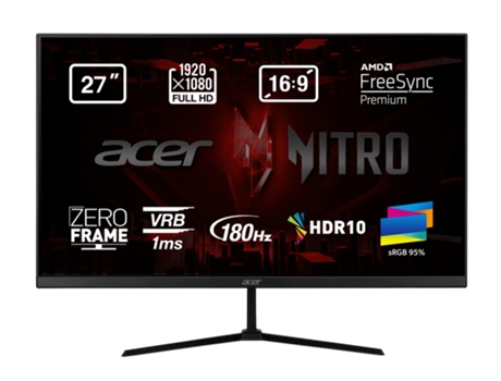 Monitor Gaming Acer Nitro QG270S3 (27" Full HD - 180Hz - 1ms - HDR10 - FreeSync Premium)