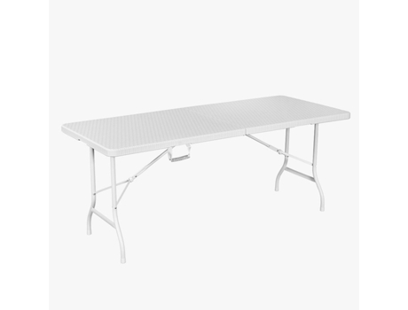 LOSANGO SQUARE Mesa Plegable de Exterior Blanco 180x75cm VIVA