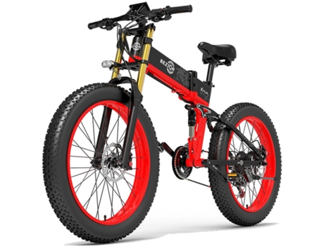 Bicicleta de montaña eléctrica plegable BEZIOR X-PLUS 1500W 26” 17.5AH 130KM- rojo