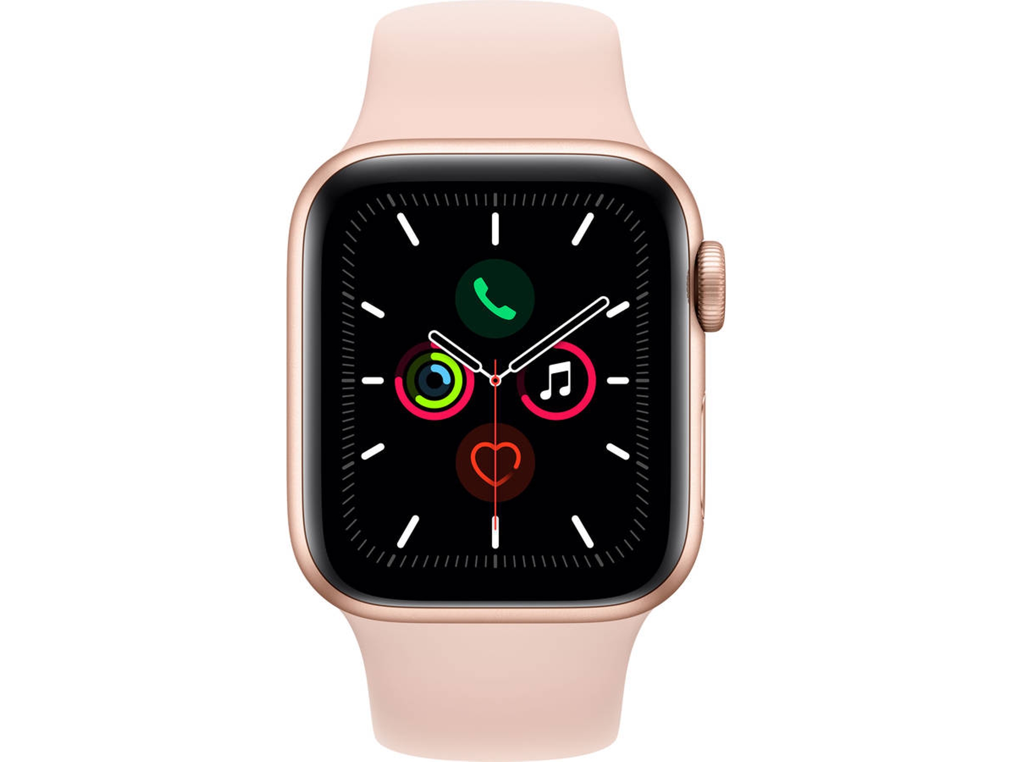 Apple Watch Series 5 gps 40mm aluminio en oro y correa deportiva rosa arena dorado con caja 40 chip w3 s5