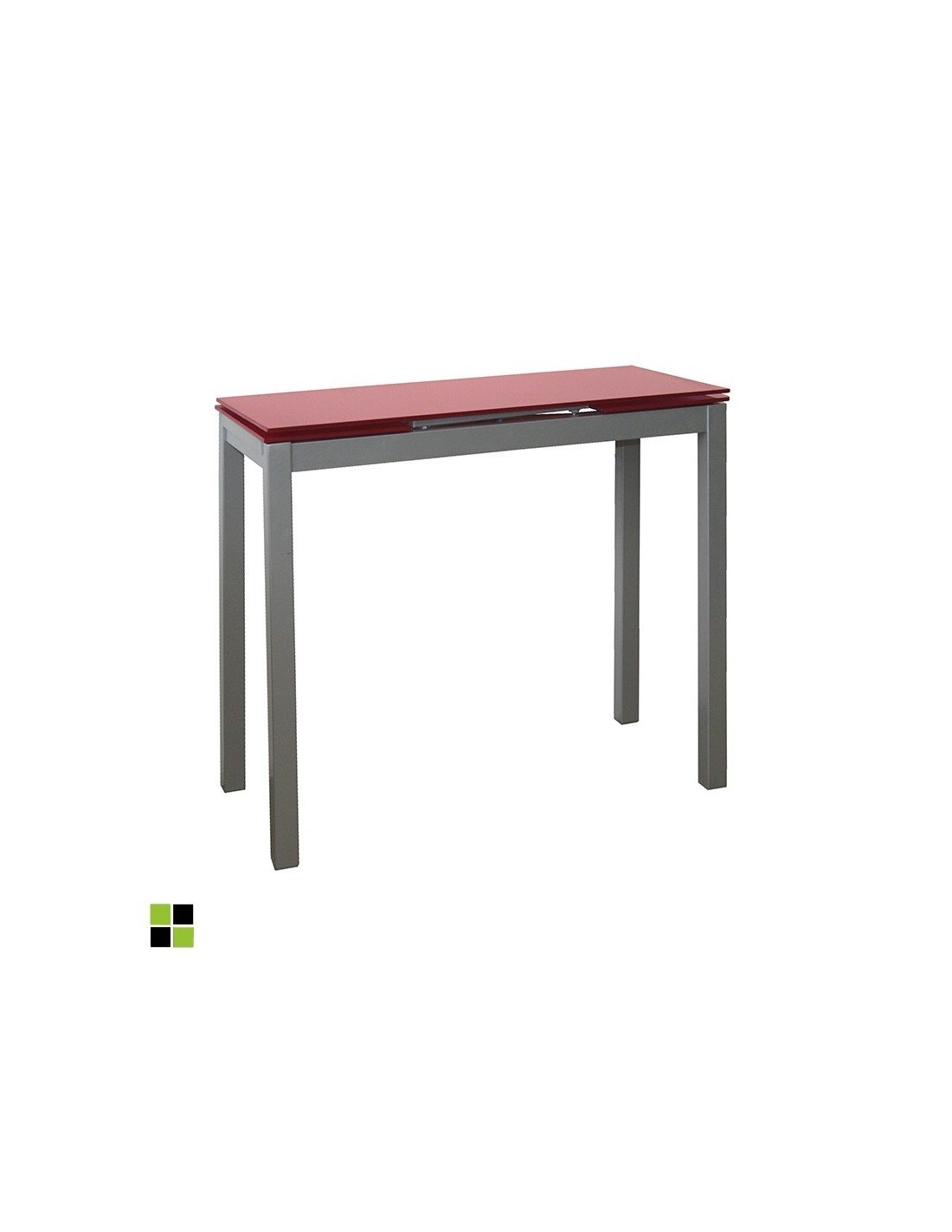 Mesa Cocina Extensible Novi MOMMA HOME (Rojo - Vidrio templado -85/135x40x76 cm)