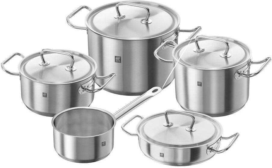 Batería De Cocina zwilling 40901001 juego ollas 5 piezas 4 tapas apto para acero