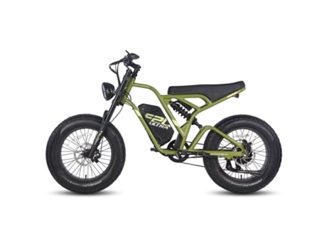 Bicicleta Eléctrica FAFREES F20 Ultra Motor 750W Batería 48V25Ah Alcance 140Km Freno de Disco Mecánico Negro Verde