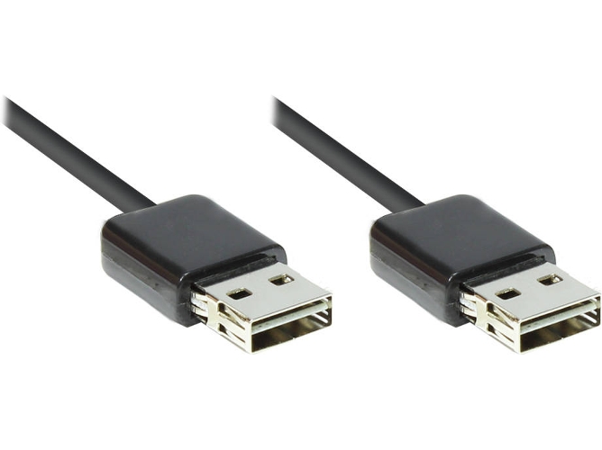 Cable de Datos ALCASA (USB - USB - 1 m - Negro)