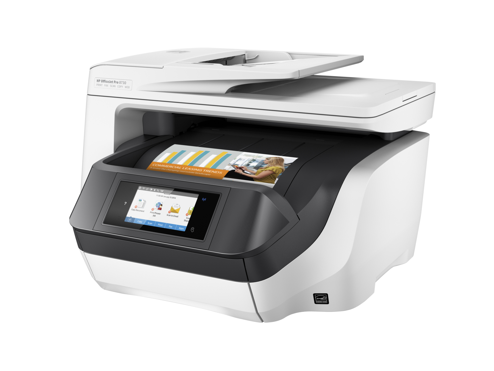 Impresora HP OfficeJet Pro 8730 RJ11 (Multifunción - Inyección de Tinta - Wi-Fi)