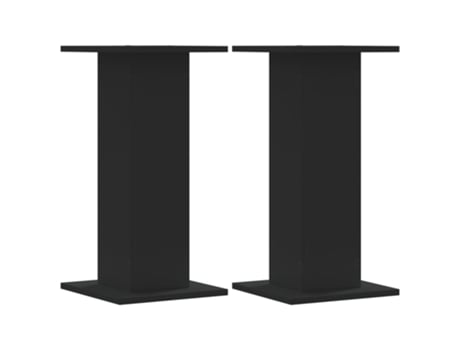 Conjunto 2 Soporte De Altavoces VIDAXL Negro Madera contrachapada (30x30x60 cm)