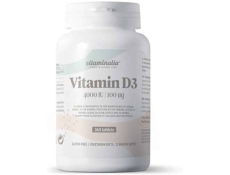 Complemento Alimentar VITAMINALIA Vitamina D3 4000Iu (365 tabletas)