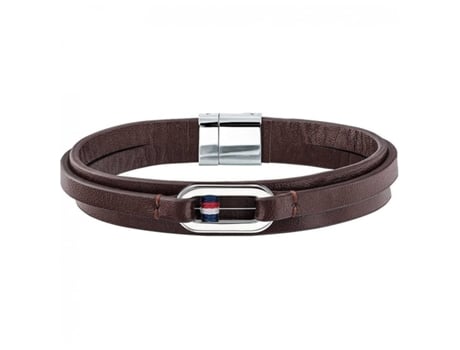 Pulsera de cuero auténtico TOMMY HILFIGER marrón 2790027