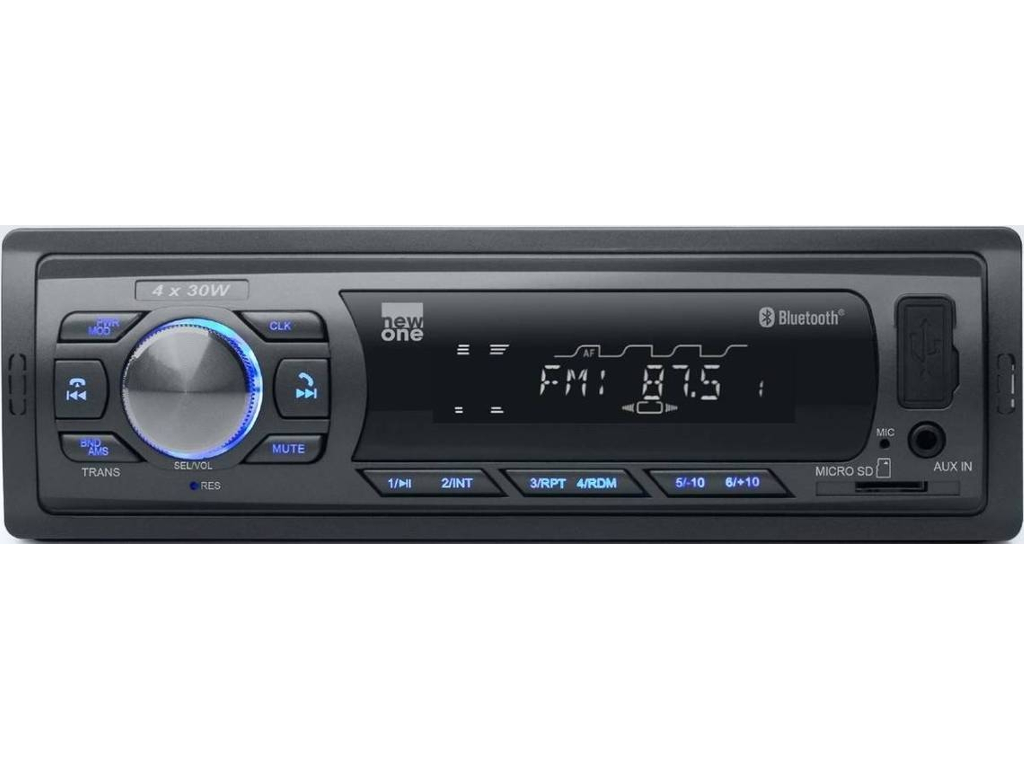 New One Ar380 de radio con bluetooth usb micro sd 120 w negro autorradio ar380bt