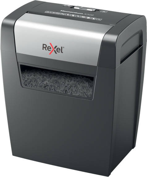 Rexel 2104570eu Destructora personalhome office momentum x308 negro papel 8 hojas capacidad 15