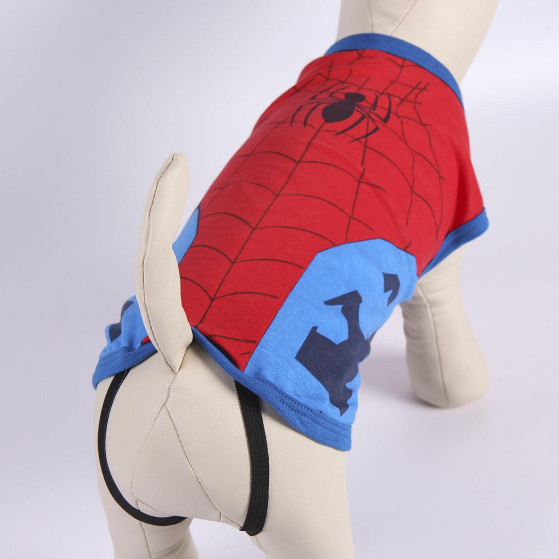 Camiseta Para Perros spiderman for fan pets licencia oficial disney cerdá lifes little moments de marvel rojo