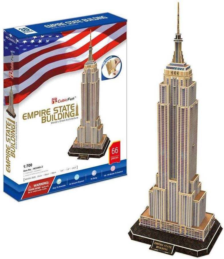 Puzzle 3D TOY PLANET Empire State (66 Piezas)