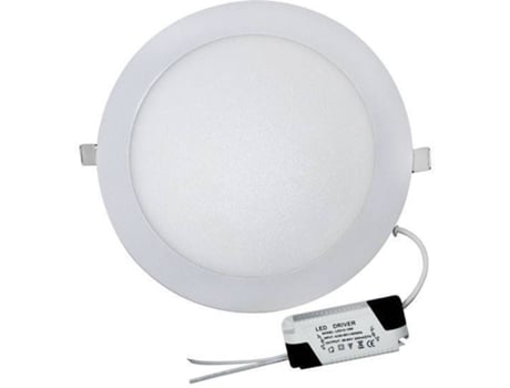 Downlight Led Redondo extraplano 18w. 1590 lm. luz 6000ºk. 30.000h. color blanco. de techo empotrado wonderlamp 18 20.5