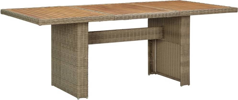 Mesa de Jardín VIDAXL 310143 (200x100x74 cm - Ratán)