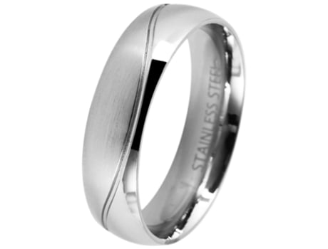 AKZENT Anillo de acero Inoxidable para hombre, San Valentín, compromiso, amistad– Tam.72 – 0036