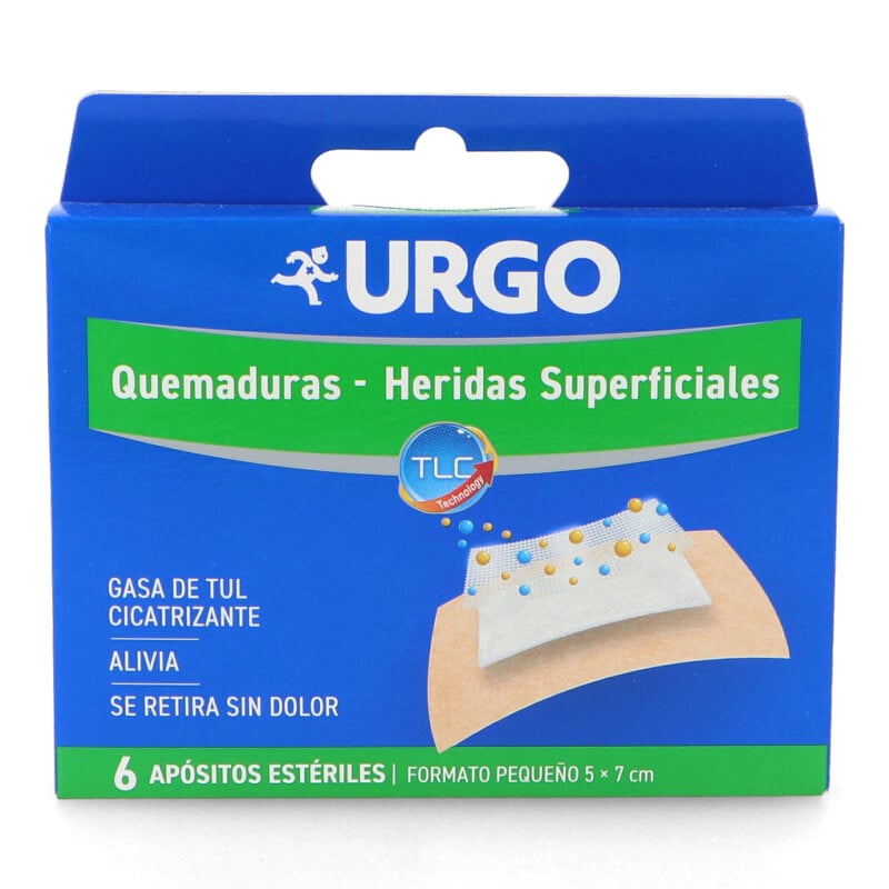 Apósitos URGO Urgo Quemaduras 5X7 cm, 6 Apósitos En Sobres Individuales