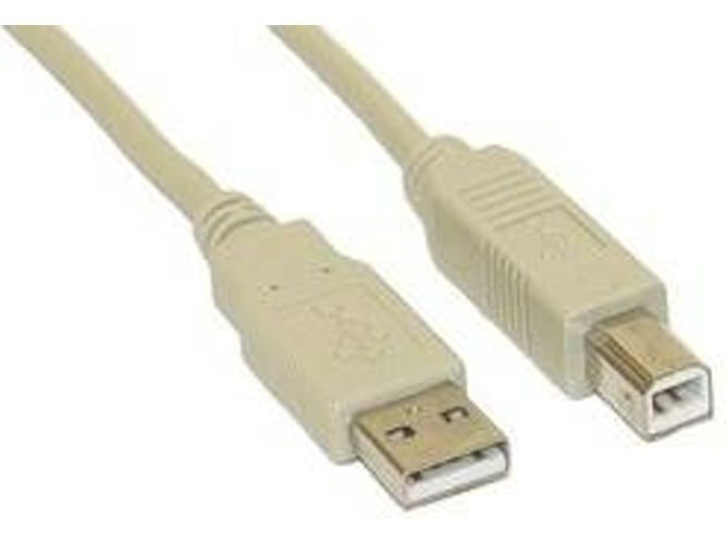 Cable USB INLINE USB A/USB B 3 m Macho/Macho Beige