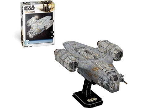 Star Wars Puzzle 3d razor crest figuras naves 140 piezas maquetas para construir adultos y niños montar worldbrands edad minima 8