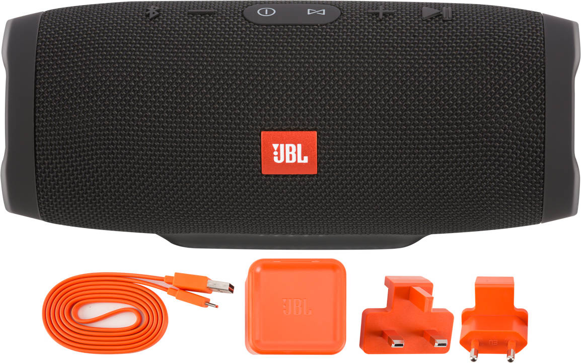 Altavoz Bluetooth JBL Charge 3 (Negro - 20 W -  Autonomía: hasta 20 h)