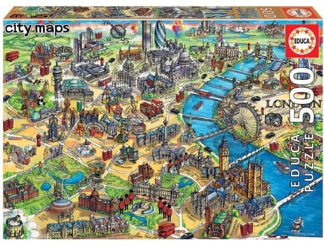 Puzzle Educa Mapa de londres edad 10 años 500