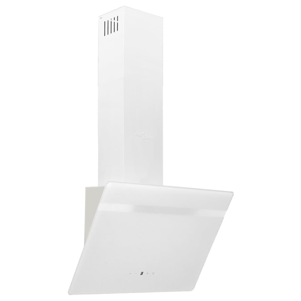 vidaXL Campana extractora pared acero y vidrio templado blanco 60 cm