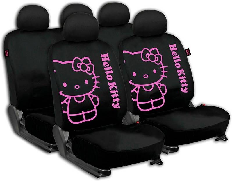 Fundas de Asiento HELLO KITTY 0 (Negro - 56 x 7 x 1 cm)