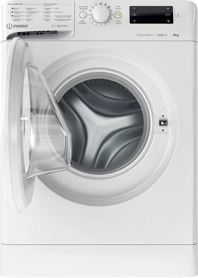 Lavadora INDESIT MTWE 91284 W SPT (9 kg - 1200 rpm - Blanco)