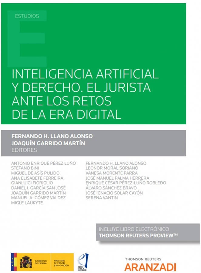 Libro Inteligencia Artificial Y Derecho. El Jurista Ante Los Retos De La Era Digital de Ferando Llano Alonso (Español)