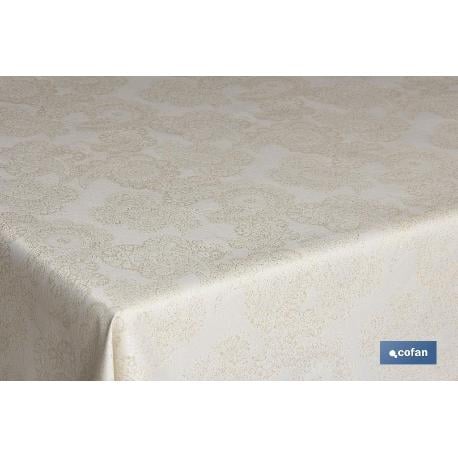 Mantel jacquard lino oro 1,40x1,80mt modelo velonia