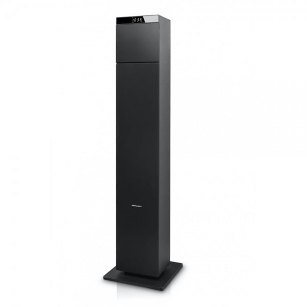 Torre De Sonido bluetooth muse m1325 btc con radio fm reproductor cd y usb altavoz pie mando distancia color negro 60w